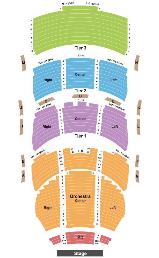 Eccles Theater Book of Mormon Seating Chart